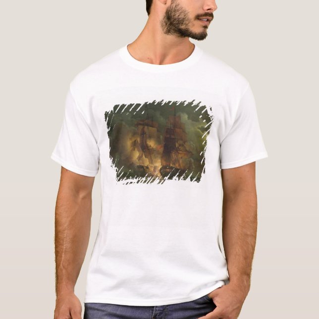 Kampf zwischen der französischen Fregatte T-Shirt (Vorderseite)