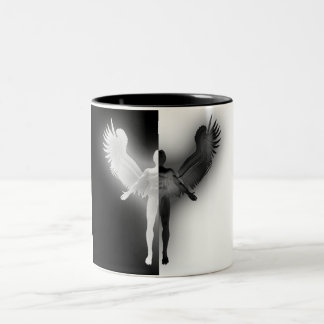 Kampf zwischen heller und Dunkelheits-Tasse Zweifarbige Tasse