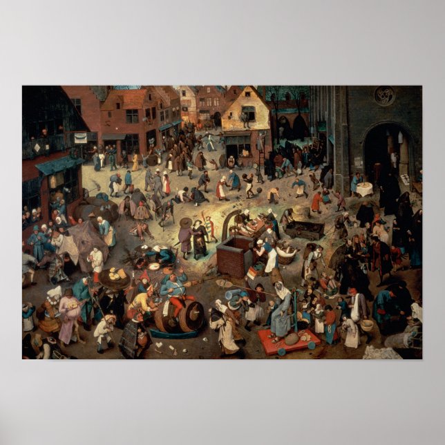 Kampf zwischen Karneval und Lent, 1559 Poster (Vorne)