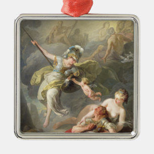 Kampf zwischen Minerva und Mars, 1771 Silbernes Ornament