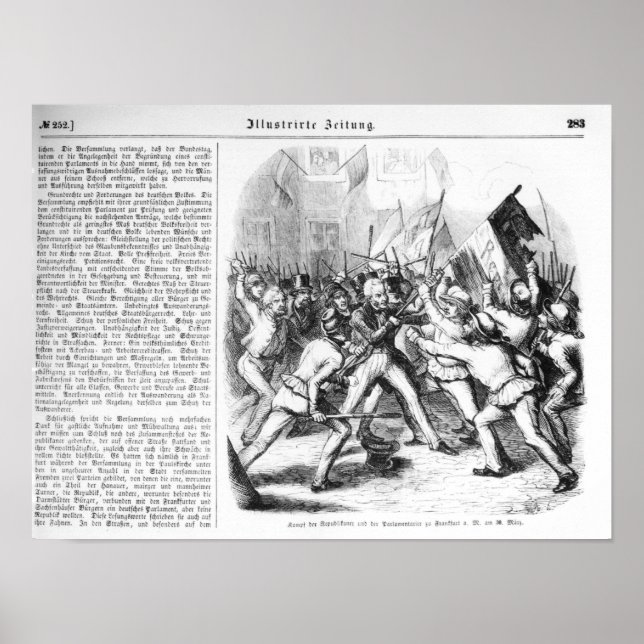 Kampf zwischen Republikanern und Parlament Poster (Vorne)