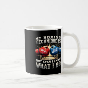 Kampfboxhandschuhe - Funny Gym Quote - Retro Bo Kaffeetasse