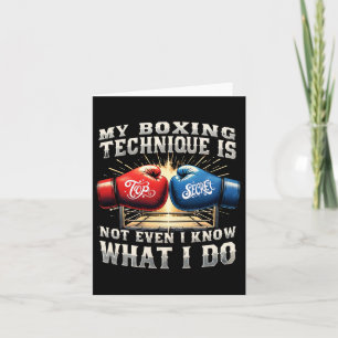 Kampfboxhandschuhe - Funny Gym Quote - Retro Bo Karte