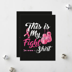 Kämpfe gegen Brustkrebs Pink Ribbon Fighter Boxen Feiertagskarte