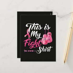 Kämpfe gegen Brustkrebs Pink Ribbon Fighter Boxen Feiertagspostkarte