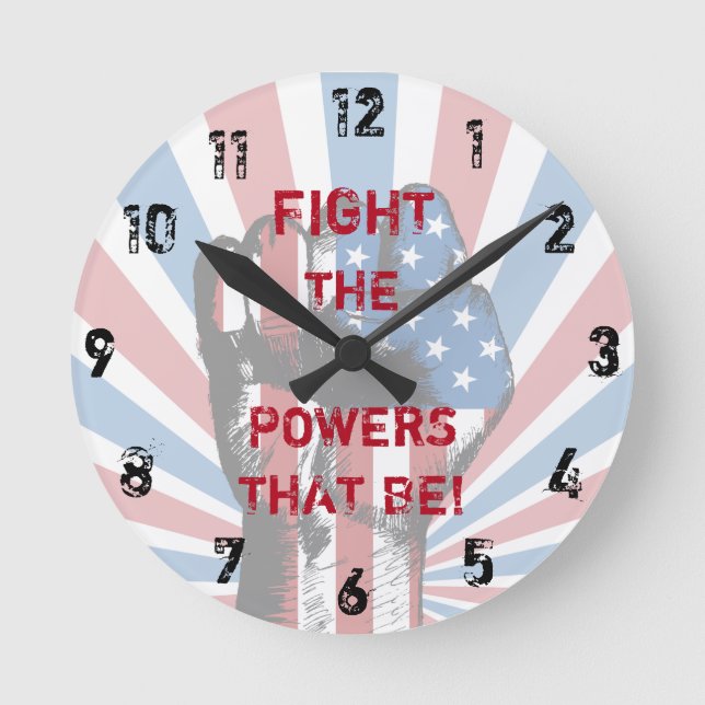 Kämpfe gegen die Power, die sein! Große Wanduhr (Vorderseite)