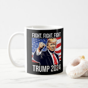 Kämpfe gegen Donald Trump 2024 - Amerikanische Fla Kaffeetasse