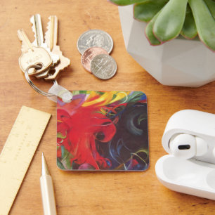 Kämpfe gegen Formen von Franz Marc, Vintage Kunst Schlüsselanhänger