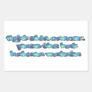 Kämpfe gegen Hautkrebs, reich den Hut herum, Hakun Rechteckiger Aufkleber