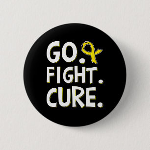 Kämpfe gegen Krebs Goldene Schleife Kindheitskrebs Button