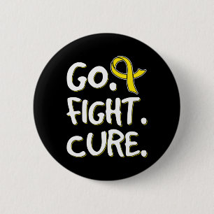 Kämpfe gegen Krebs Goldene Schleife Kindheitskrebs Button