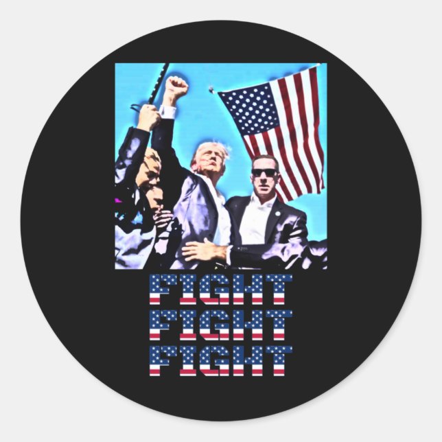 Kämpfe gegen Kundgebung Faustpumpe Runder Aufkleber (Vorderseite)