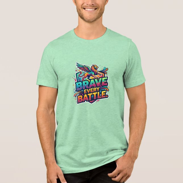 Kämpfe jeden Kampf Tri-Blend Shirt (Vorderseite)