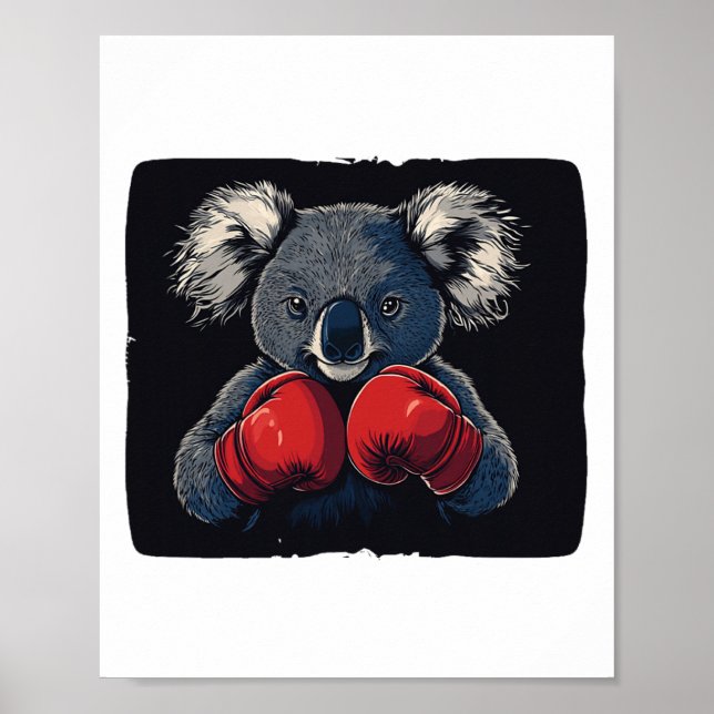 Kämpfe mit Koala-Bären in Handkostüm Poster (Vorne)