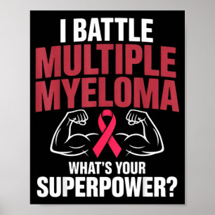 Kämpfe multiples Myelom Superkraft Krebsbekämpfer Poster