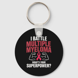 Kämpfe multiples Myelom Superkraft Krebsbekämpfer Schlüsselanhänger