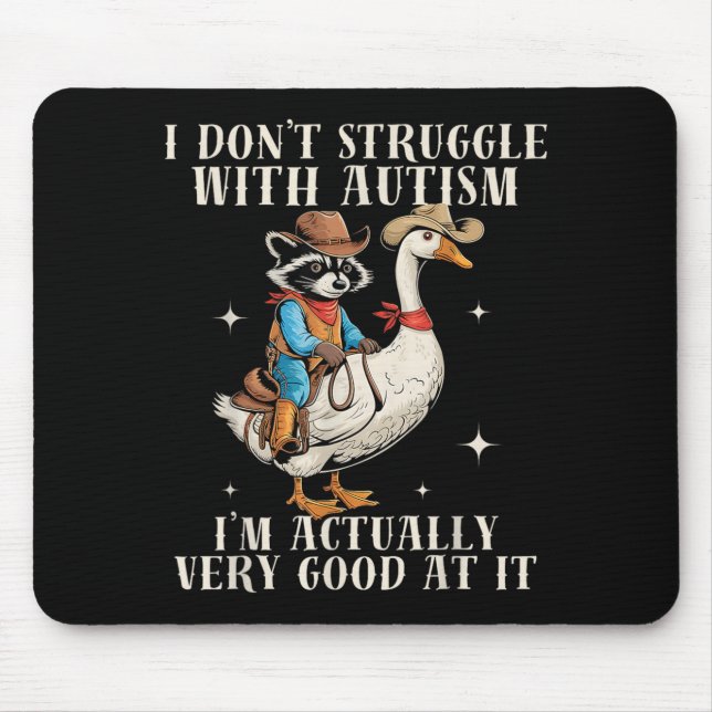 Kämpfe nicht mit Autismus Lustiger autistischer Co Mousepad (Vorne)