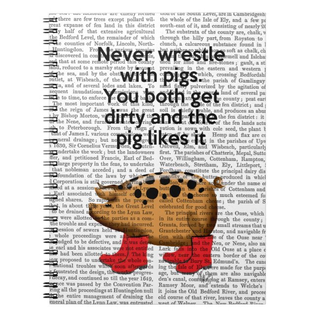 Kämpfe nie mit Schweinen Notizblock (Vorderseite)