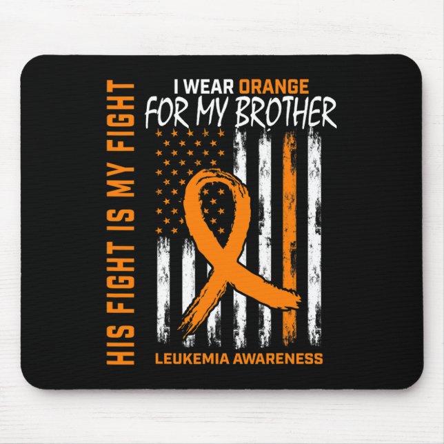 Kämpfe Orange Brother Leukämie Krebsvorwarene Mousepad (Vorne)
