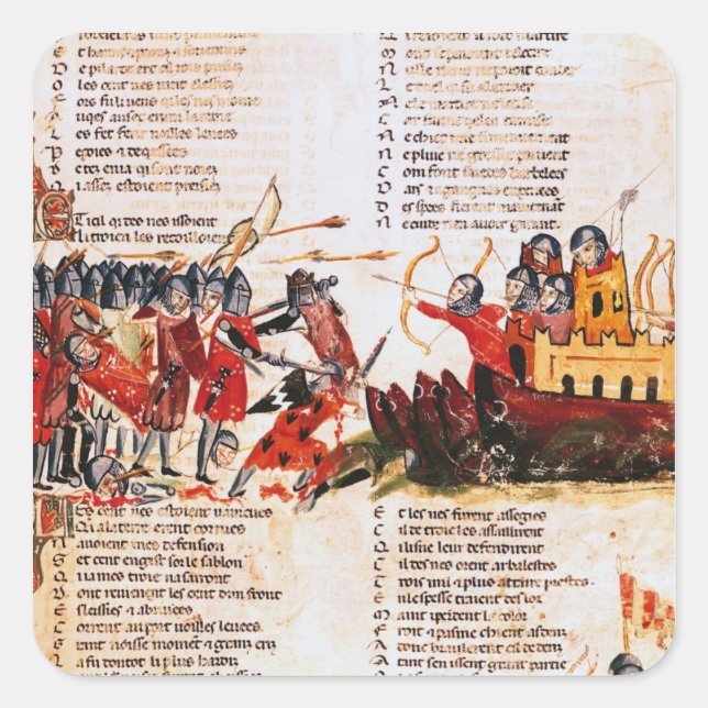 Kämpfe Quadratischer Aufkleber (Vorderseite)