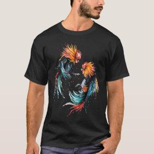 Kämpfe Roster Art Hühnchen Chinesischer Zodiac-Sto T-Shirt