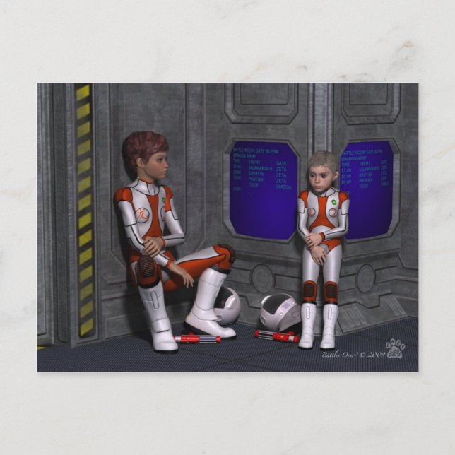 Kämpfe vorbei? postkarte (Vorderseite)