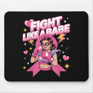 Kämpfe wie ein Babe Pink Boxing Breast Cancer Awar Mousepad