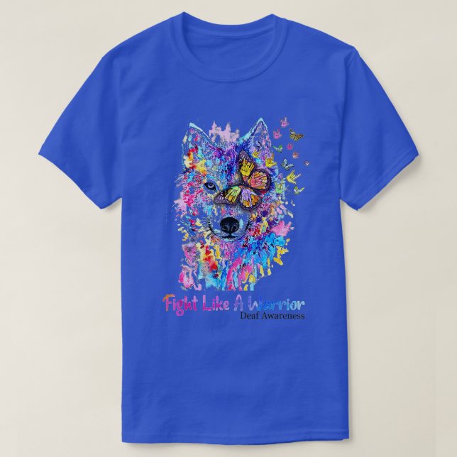 Kämpfe wie ein Geschenk des Kriegers Wolf T-Shirt (Design vorne)