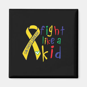 Kämpfe wie ein Kind Goldene Schleife Bewusstsein f Magnet