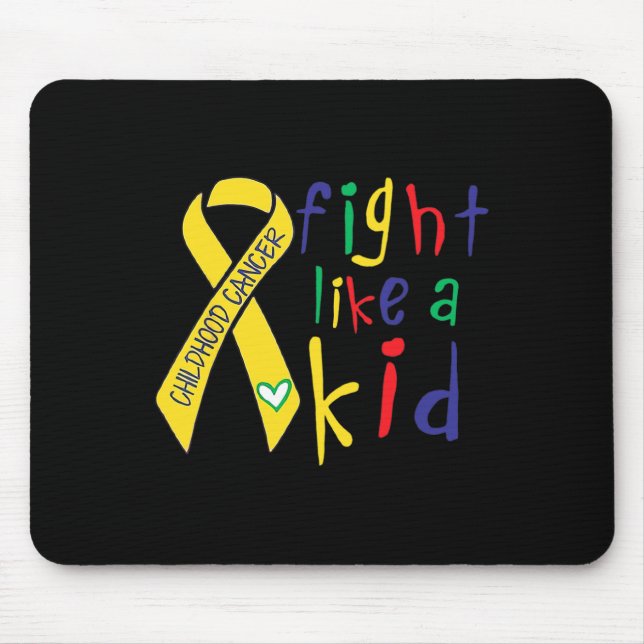 Kämpfe wie ein Kind Goldene Schleife Bewusstsein f Mousepad (Vorne)