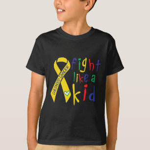 Kämpfe wie ein Kind Goldene Schleife Bewusstsein f T-Shirt