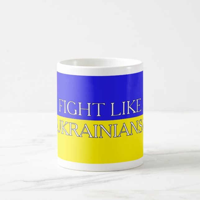Kämpfe wie Ukrainer Kaffeetasse (Mittel)
