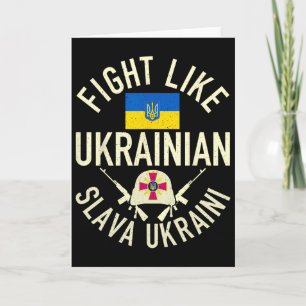 Kämpfe wie Ukrainisch Unterstütze die Ukraine Ich Karte