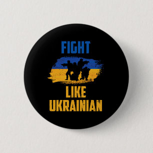 Kämpfe wie Ukrainische Ukraine Unterstützer Kriege Button
