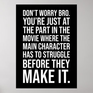 Kämpfen bevor Sie es schaffen - Motivierend Poster