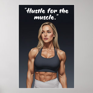Kämpfen für die Muskeln – Fitness-Motivationsposte Poster