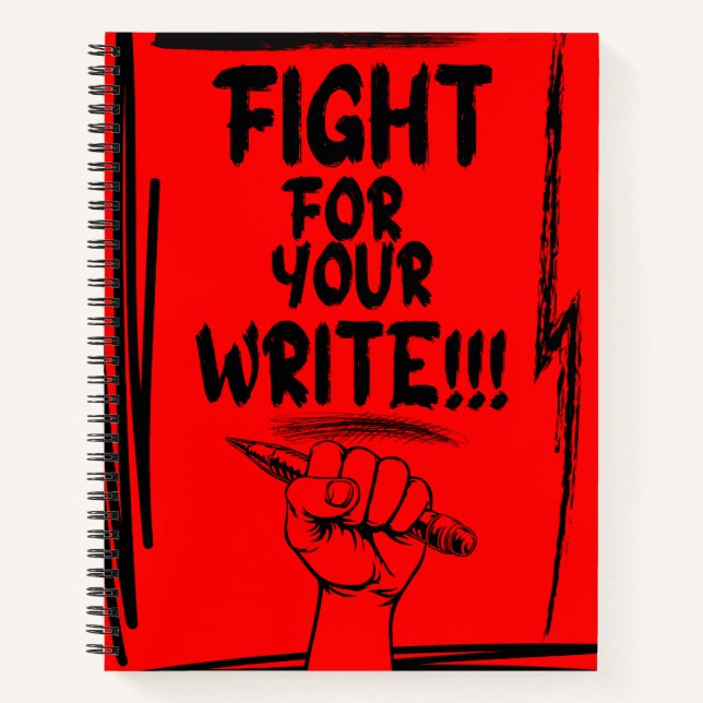 Kämpfen für Ihr Write Fun Puns Journal Notebook Notizbuch (Vorderseite)