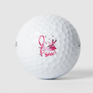Kämpfen gegen den rosa Ribbon-Brustkrebs im Libell Golfball