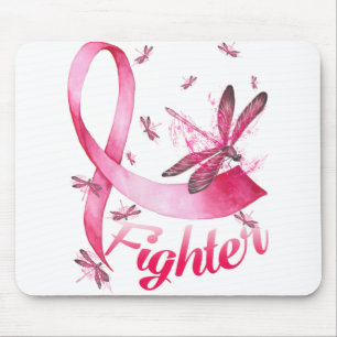 Kämpfen gegen den rosa Ribbon-Brustkrebs im Libell Mousepad