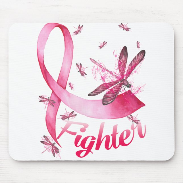 Kämpfen gegen den rosa Ribbon-Brustkrebs im Libell Mousepad (Vorne)