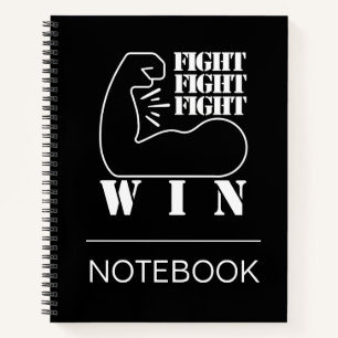 Kämpfen, kämpfen, kämpfen, gewinnen notizbuch