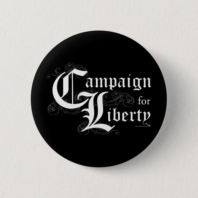 Kämpfen Sie für weißen w schwarzen Hintergrund Button (Vorderseite)
