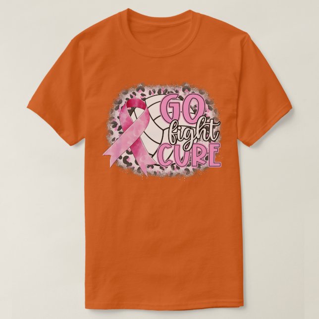 Kämpfen Sie gegen einen heilenden rosa Volleyball- T-Shirt (Design vorne)