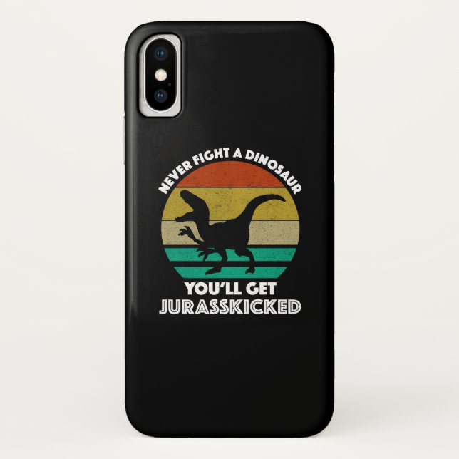Kämpfen Sie nie gegen einen Dinosaurier - Sie werd Case-Mate iPhone Hülle (Rückseite)