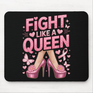 Kämpfen wie ein Queen Breast Cancer Awareness High Mousepad