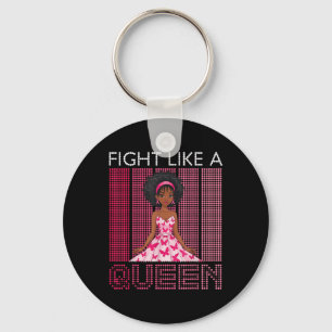 Kämpfen wie ein Queen Breast Cancer Awareness Pink Schlüsselanhänger