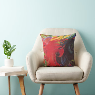 Kampfende Formen von Franz Marc, Vintage Fine Art Kissen