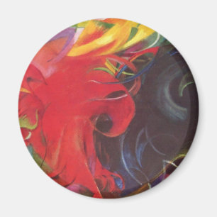 Kampfende Formen von Franz Marc, Vintage Fine Art Magnet