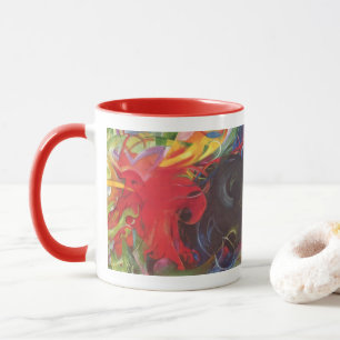 Kampfende Formen von Franz Marc, Vintage Fine Art Tasse