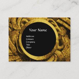 KÄMPFENDE GREIFE MONOGRAMM , gold schwarz , perle Visitenkarte